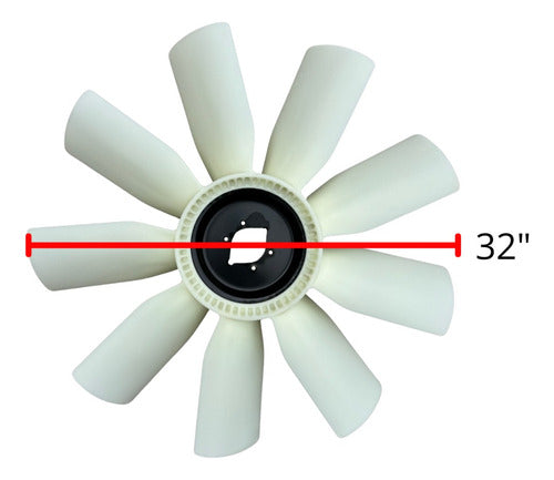 Ventilador 9 Aspas 32x2 Motor Cummins, Detroit, Caterpilar