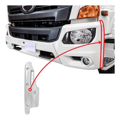 Moldura Trasera De Defensa Hino 500 1626 1828 2628 - Blanco | Izquierdo/piloto