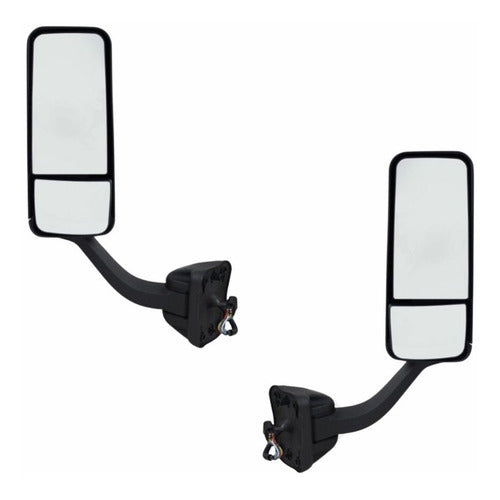Par De Espejos Cromados Para Freightliner Cascadia  07 A  17