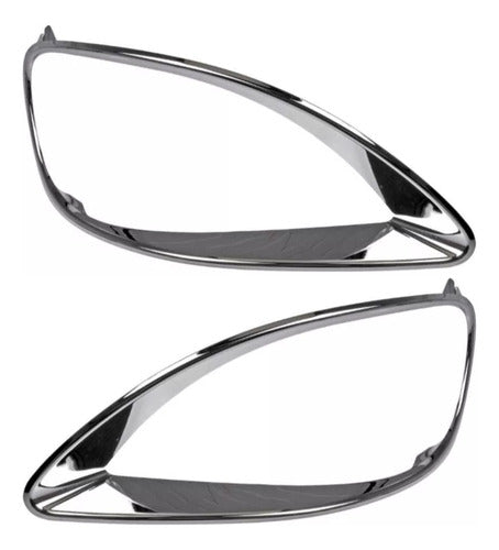 Par De Biseles De Faro Cromados Freightliner Columbia Cromo Ambos Lados