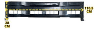 Parrilla Isuzu Elf 100/200/300 2009 A 2015 110cm - Blanco/negro