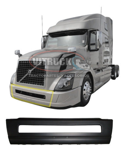 Defensa Central Volvo Vnl 3era Generación Plástica 2015-18 Negro