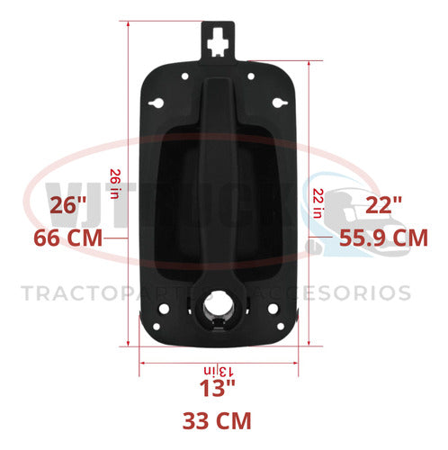 Manija Chapa Puerta Exterior International Durastar Negra Delantera