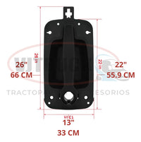 Manija Chapa Puerta Exterior International Durastar Negra Delantera
