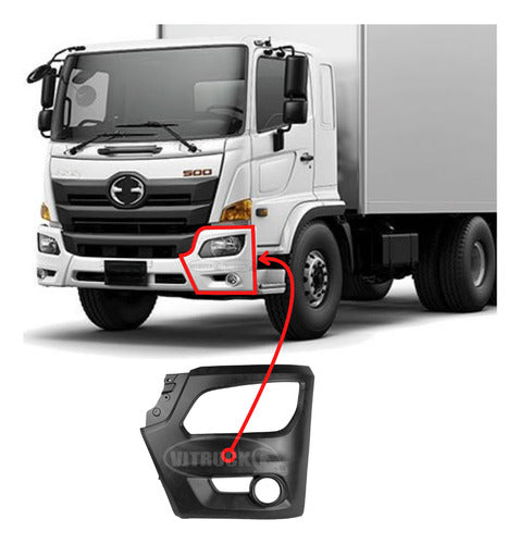 Facia Defensa Lateral Hino 500 1626/1828/2628 - Negro | Lado-piloto