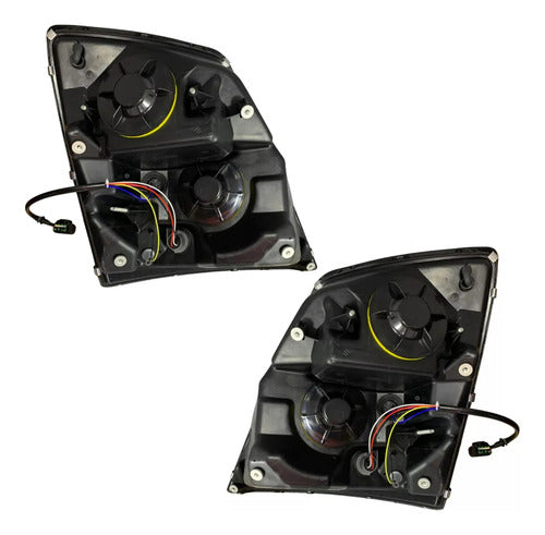 Par De Faros Para Volvo Vnl 3ra Generación Negros Vjtruck