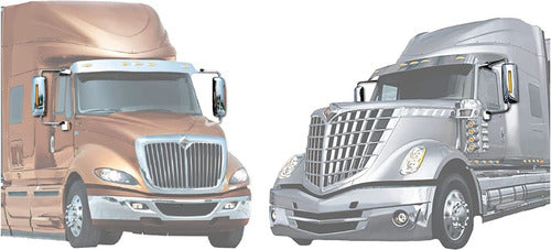 Espejo Cabina Prostar International Cromado  C/cuarto