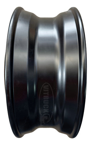 Rin 22.5 Unemon Aluminio 8 Ventanas Tipo Kenworth Negro Negro