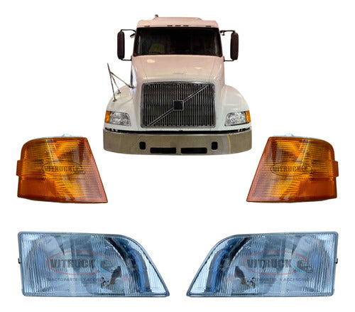 Juego De Faros Y Dirrecionales Volvo Vnl 1998-2002 Sin Focos