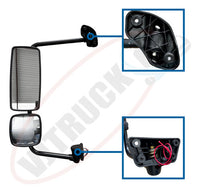 Par De Espejos Freightliner M2 106/112 Negros