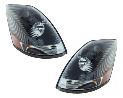 Par De Faros Para Volvo Vnl 3ra Generación Negros Vjtruck