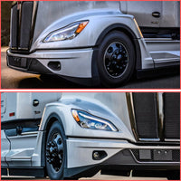 Rin 22.5 Unemon Aluminio 7 Ventanas Diamante Kenworth Negro
