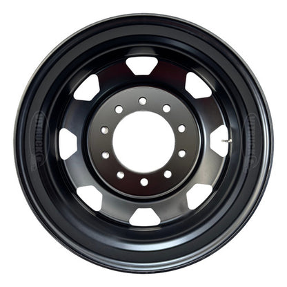 Rin 22.5 Unemon Aluminio 8 Ventanas Tipo Kenworth Negro Negro