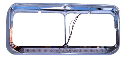 Bisel Faro Kenworth T600/t800/w900 Cromado Con Direccional Cromado