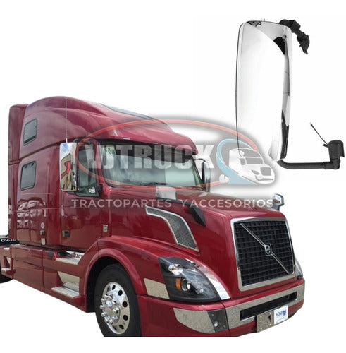 Espejo Lateral Volvo Vnl 3era Y 4ta Gen Cromado Derecho