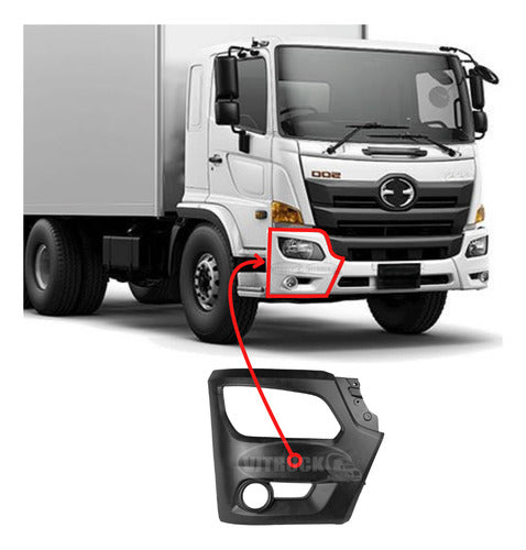 Facia Defensa Lateral Hino 500 1626/1828/2628 - Negro | Lado-copiloto